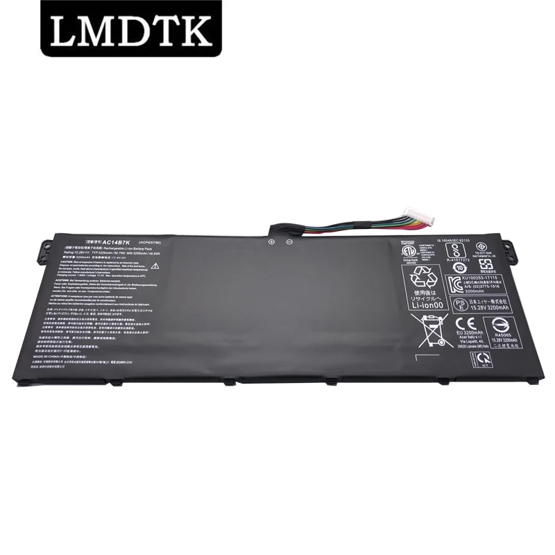 

LMDTK New AC14B7K Laptop Battery For Acer Spin 5 SP515-51GN Swift SF314-52 Nitro 5 AN515-42 15.28V 3320mAh 50.7WH