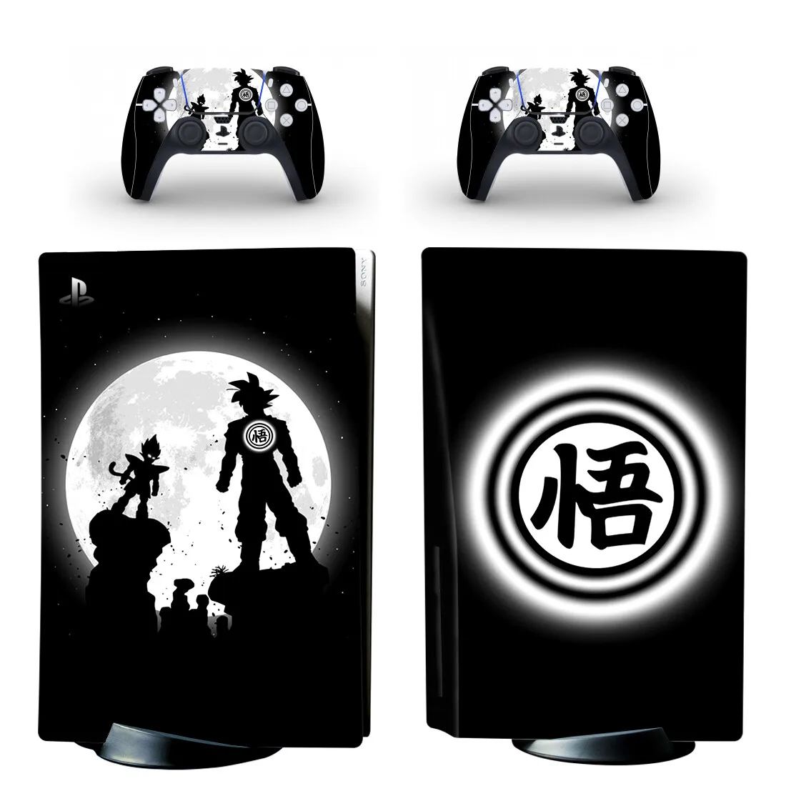 Anime Ultra Instinct Goku PS5 Disc Skin Sticker Decal Cover for Console Controller PS5 Standard Disk Skin Sticker Vinyl