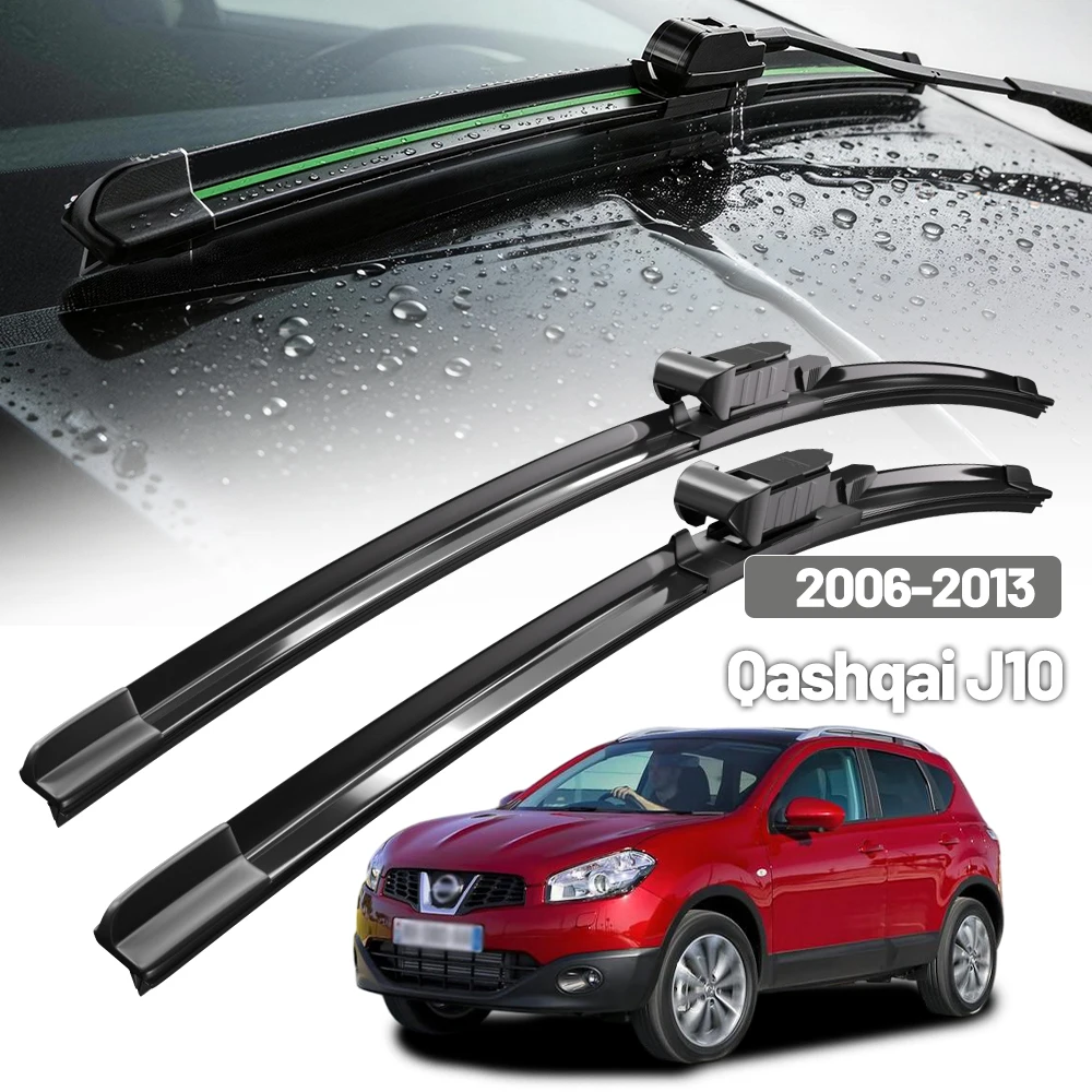 Auto-Scheibenwischerblatt-Set, geeignet für Nissan Qashqai J10 2006–2013, Auto-Wischerblatt-Bürstenzubehör, 24 Zoll + 15 Zoll