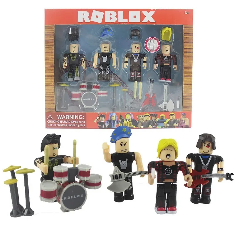 Roblox 게임 캐릭터 모델 액세서리 포함 인형 컬렉션 기념 책상 디스플레이, 어린이 만화 장난감 선물, 4 개