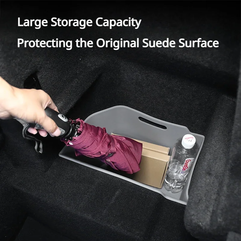 Trunk Storage Box For Tesla Model X Silicone 3pcs Set Trunk Side Storage Partition Stowing Tidying Car Interior Accessories 2023