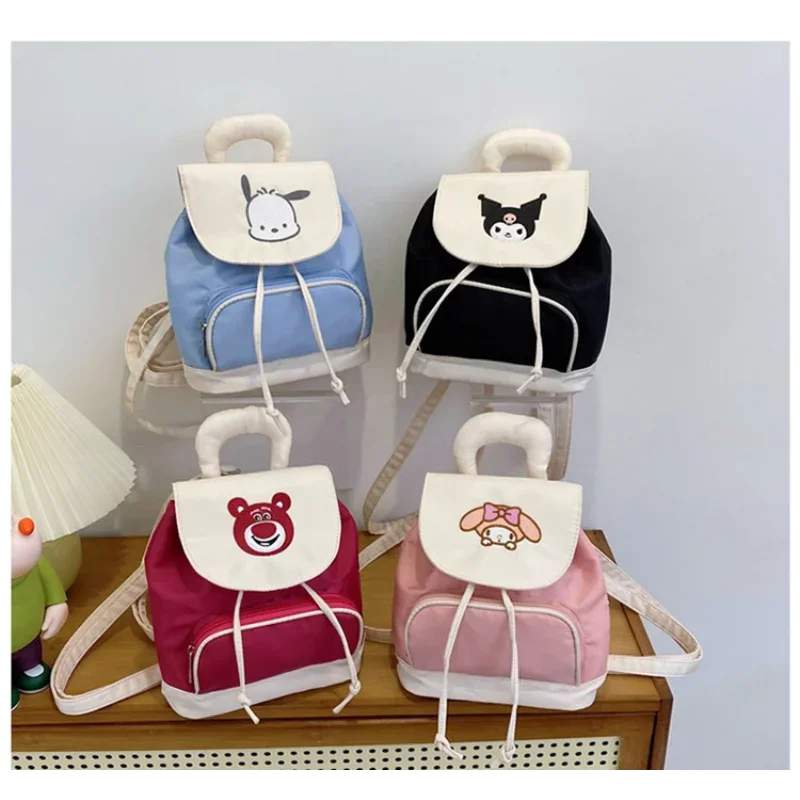 Sanrio Kulomie Cartoon Large Capacity Student Backpack Women Strawberry Bear Niche Versatile Fashion Commuter Shoulder Handbag