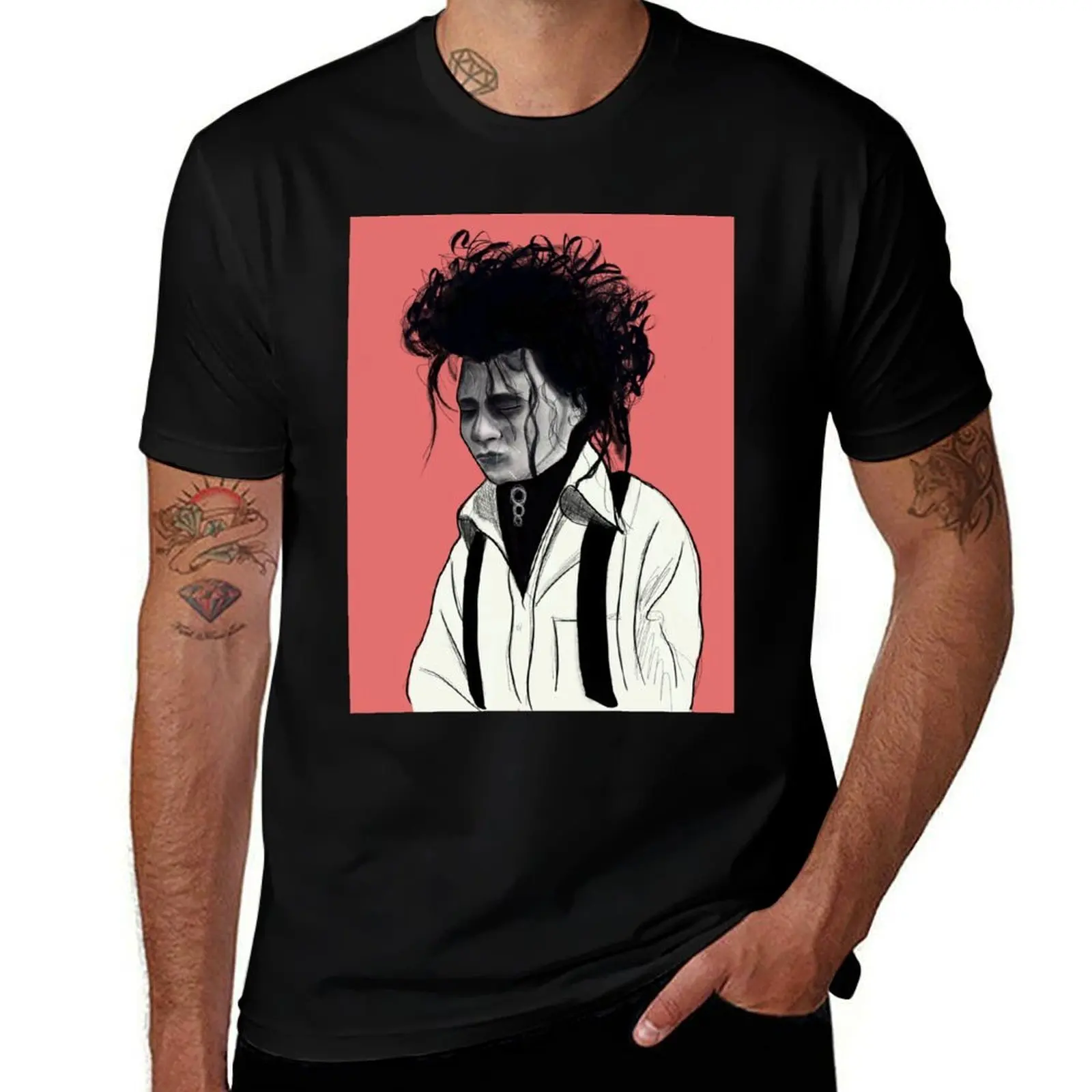 

Edward Scissorhands T-Shirt Casual Minimalist Short Sleeve Top