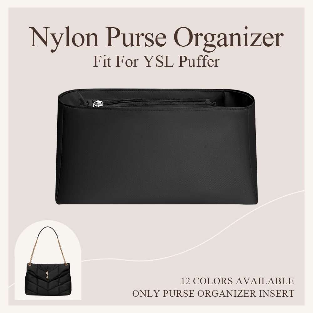 

Nylon Purse Organizer Insert Fit for YSL Puffer S Handbag Cosmetics Inside Storage Bag In Bag Inner Liner Durable Oraganizer Bag