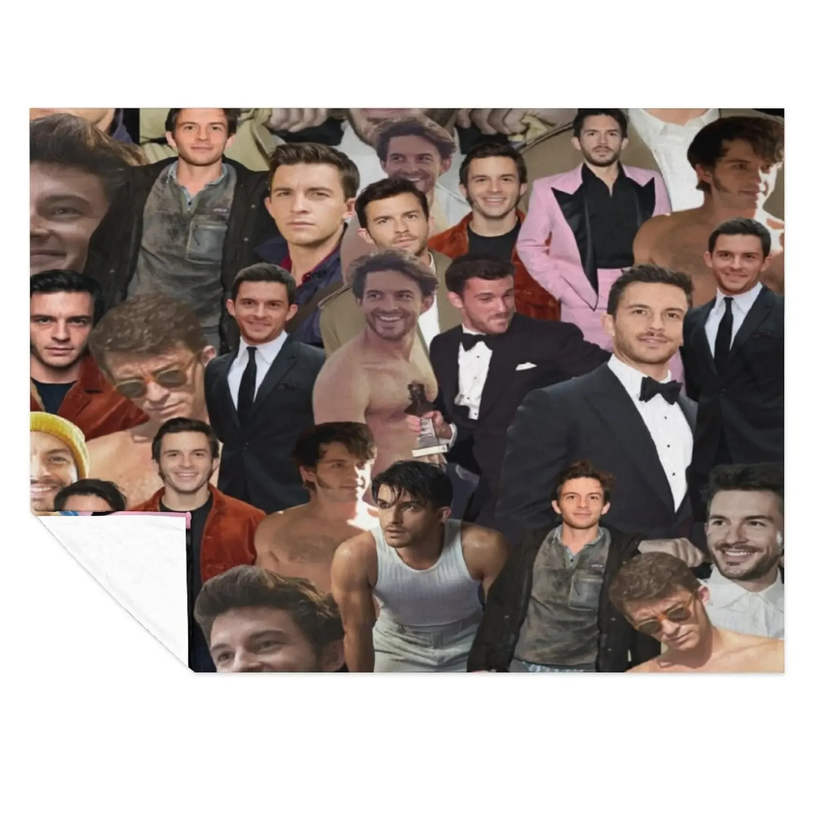 

Jonathan Bailey collage Throw Blanket Luxury Designer christmas gifts Thermals For Travel Designers Blankets