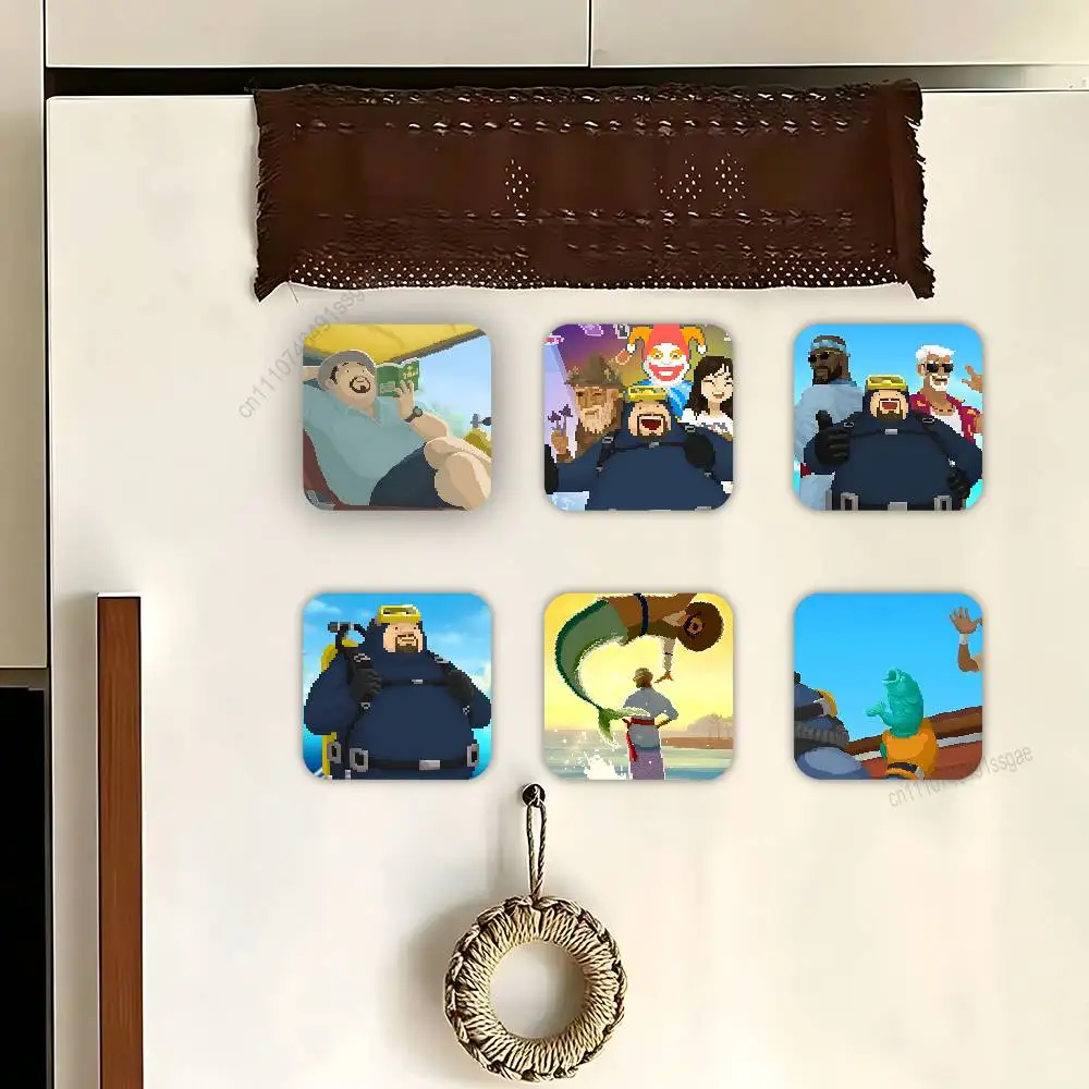 2026 Game DAVE THE DIVER Fridge Magnets,Decorative Refrigerator Magnets for Home Kitchen Decor,Strong Magnet Whiteboard Stickers