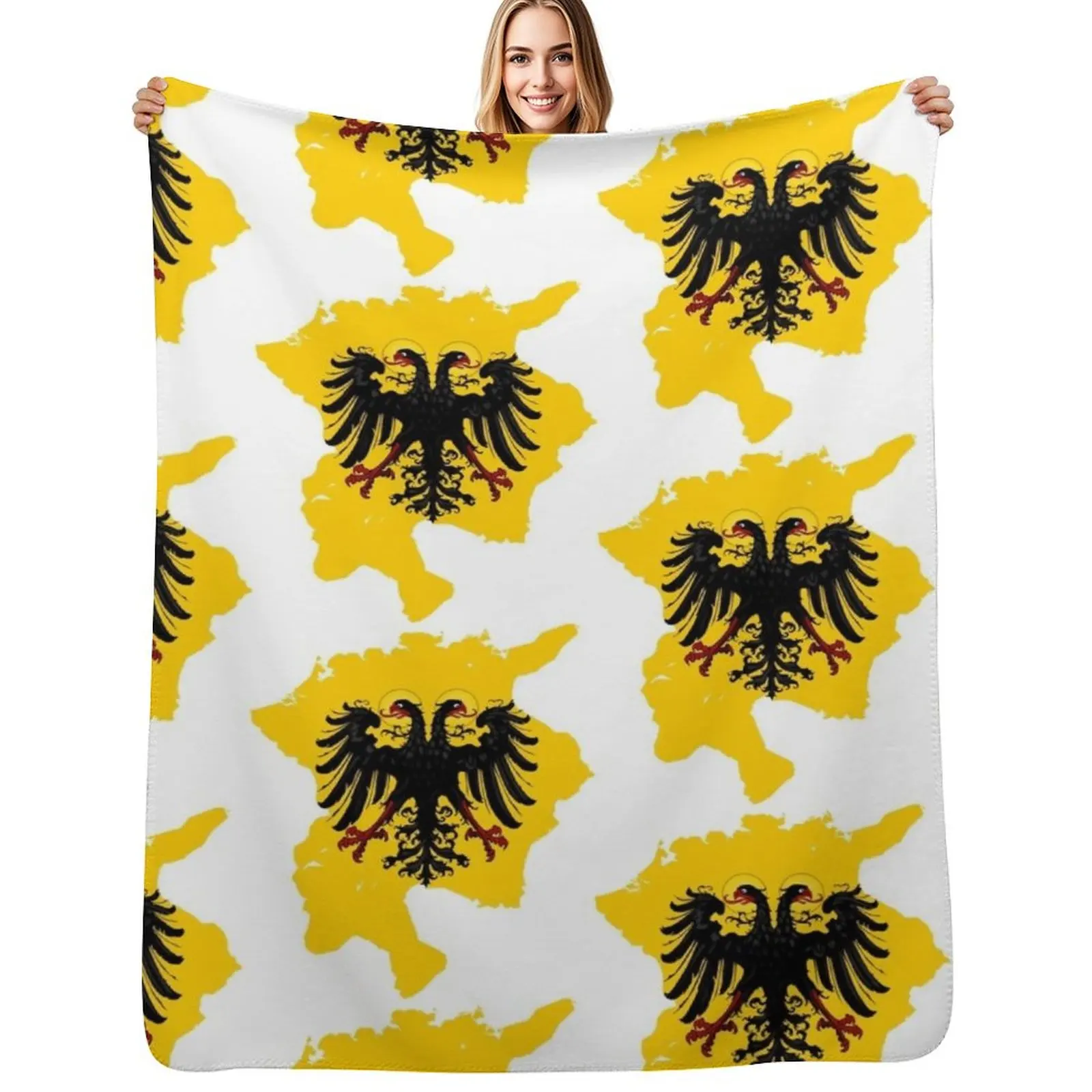 

Holy Roman Empire Throw Blanket For Sofa Thin Flannel Fabric Warm Baby Blankets
