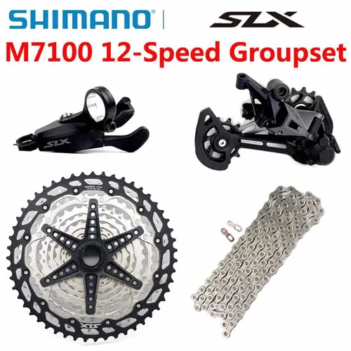 SHIMANO SLX M7100 12s MTB grupo de bicicleta de montaña SL + RD + CS + CN palanca de cambios de 12 velocidades desviador trasero microplina volante piezas de bicicleta