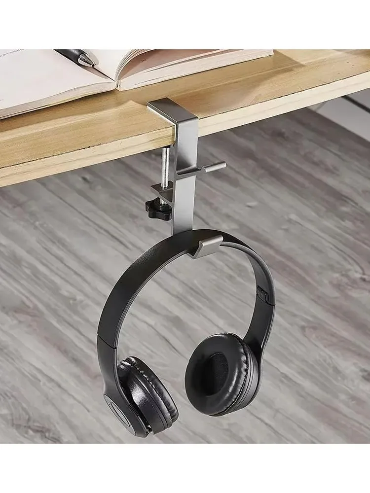 Multifunktionaler Kopfhörerständer, seitlich hängendes Aufbewahrungsregal für Gaming-Headset-Tasche, stanzfrei, für Zuhause, universeller Metallhalter