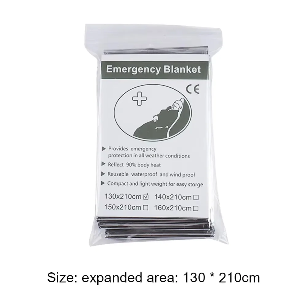 Mylar foil Emergency Survival Blanket Waterproof Thermal Thermal Foil Blanket Thermal Insulation Tear Resistant