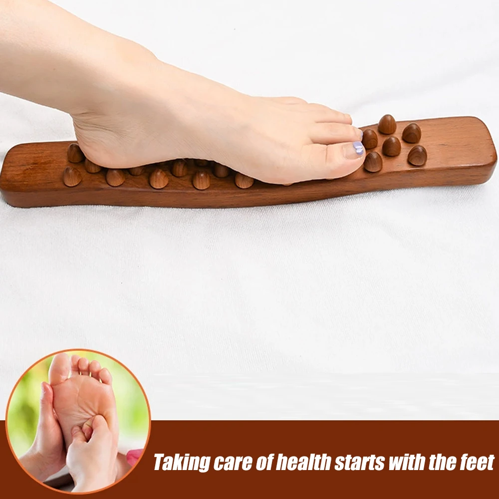 Guasha Wood Stick Tools Wooden Therapy Scraping Lymphatic Drainage Massager, 34 Beads Point Treatment Gua Sha Tools for Back Leg