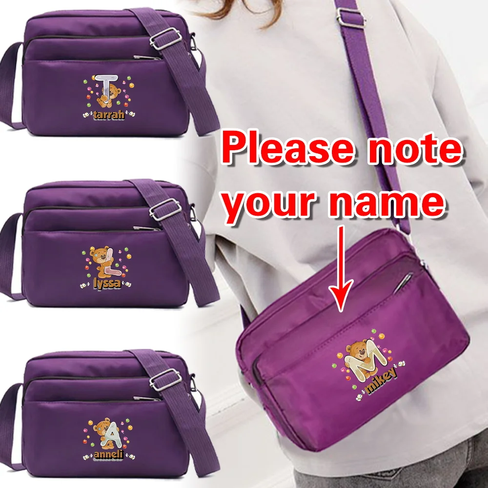 

Сумка-мессенджер с индивидуальным именем, простая и прочная сумка на одно плечо, модные женские сумки через плечо для работы и поездок на работу