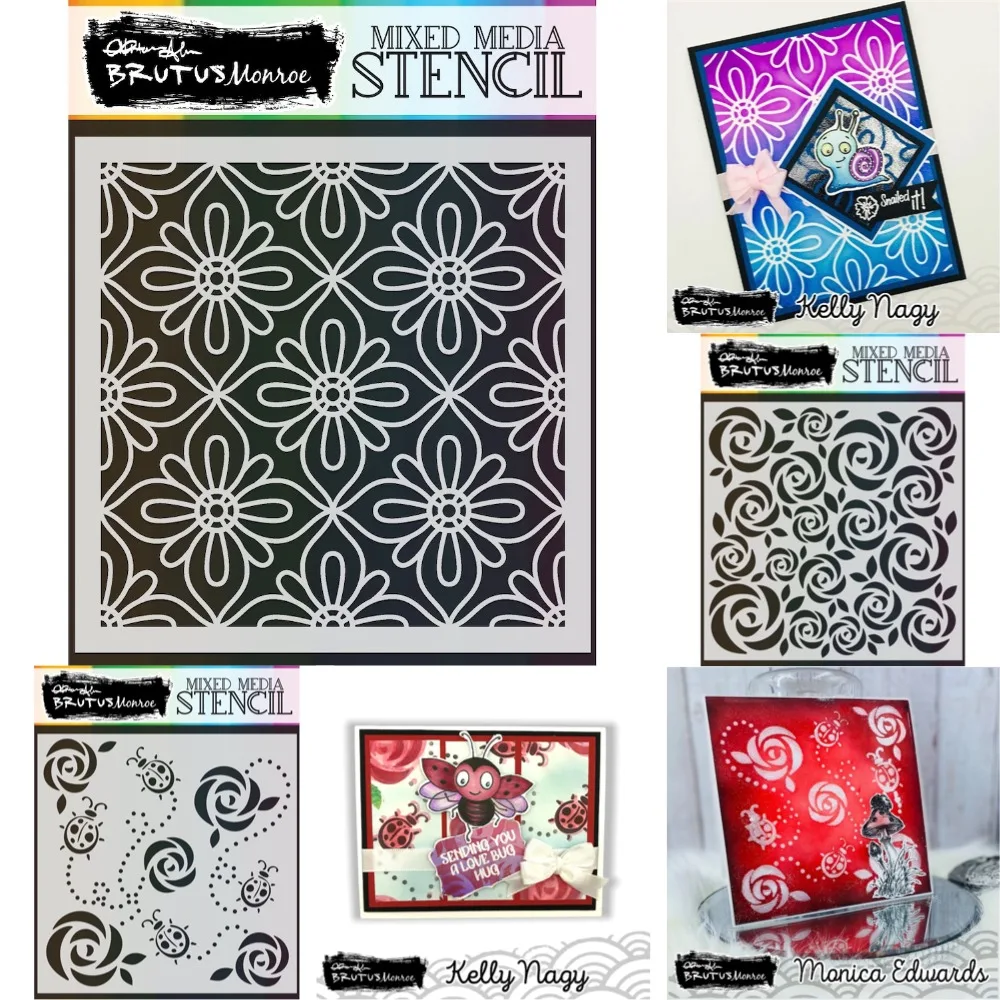 2025 New flower Tulip Stencils Pattern Graffiti Drawing Tool Spray Painting Template DIY Window Scrapbooking Decoration