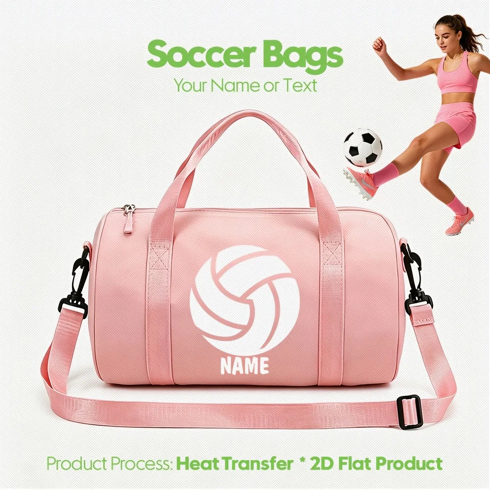 Custom Personalized Name Handheld Gym Bag Volleyball Graphic Design Preppy Style Sports Travel Dance Duffel for Fitness Enthusia