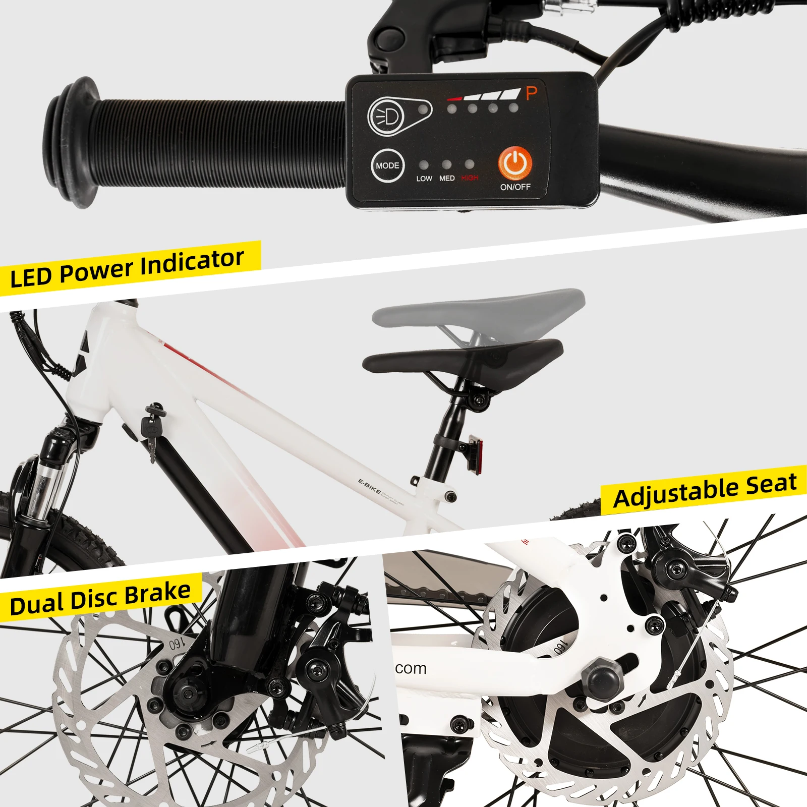 JOYSTAR elektrische fiets voor kinderen tieners vanaf 7 jaar met 250 W motor, 15 mijl 15 MPH elektrische mountainbike veilige mini-e-fietsen