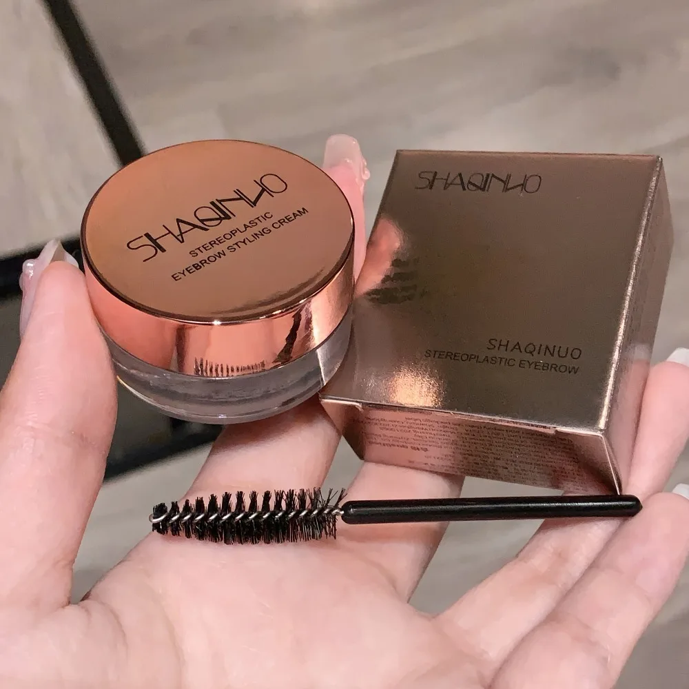 

4pcs/set Gel Texture Eyebrow Shaping Cream Long-Lasting Waterproof Eyebrow Gel with Brush Quick Drying 3D Brow Shaping Wax