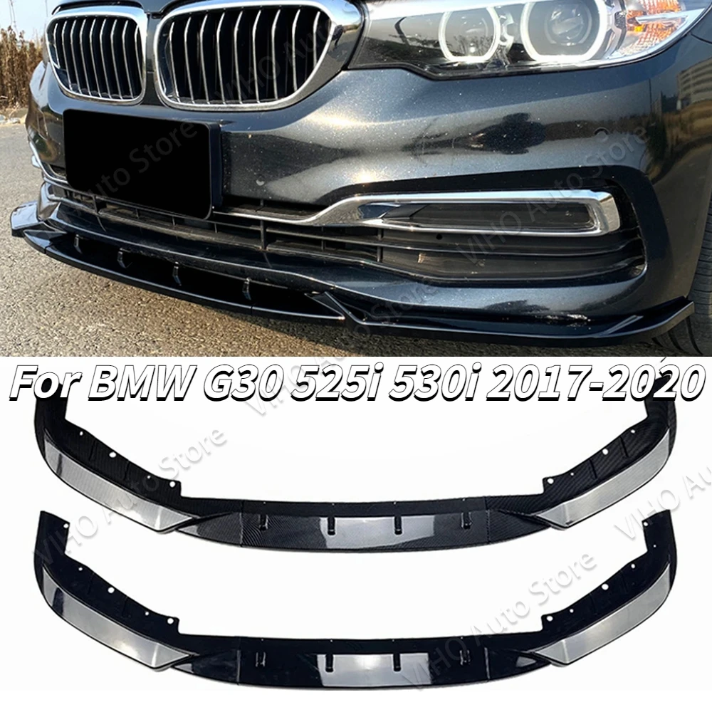 

Front Bumper Lip Guard Protection Diffuser Cover Deflector For BMW 5 Series G30 525i 530i 530e 520d 530d 2017-2020 Body Kit Trim