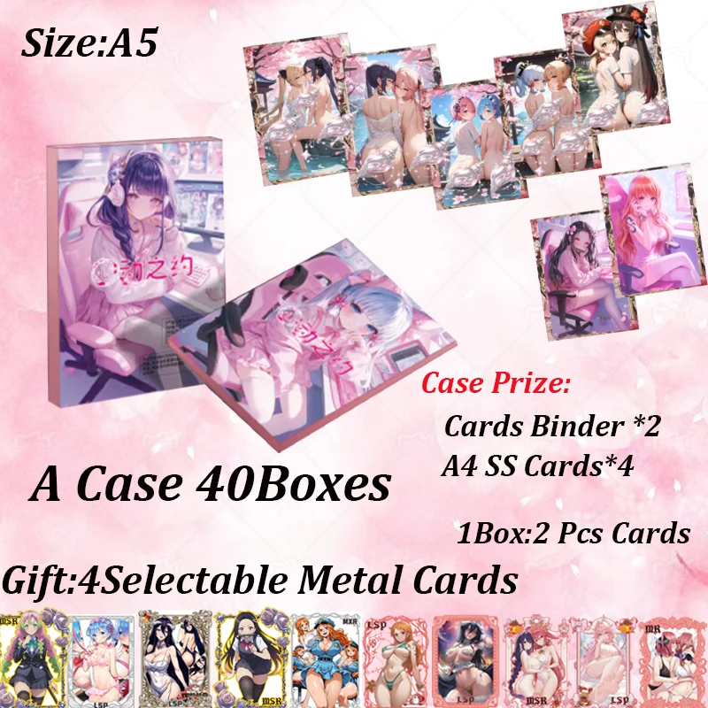 New A5 Size Goddess Card HEARTBEAT DATE Hobby Waifu Collection Card Doujin Booster Box CCG Lsp Rare Card Toy Gifts