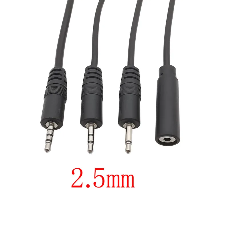 3Pcs 2.5mm/3.5mm Male Female 2/3/4Pole Mono/Stereo Aux Plug Jack Connector To Bare Wire End For DIY Audio Headphone Cable Repair