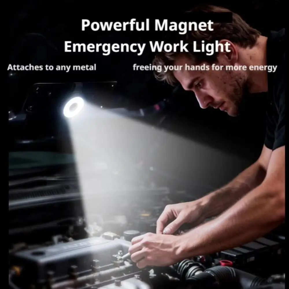 

Portable Magnetic Phone Light Rechargeable Adjustable Brightness Clip on Flashlight Compact 3 Color Temps