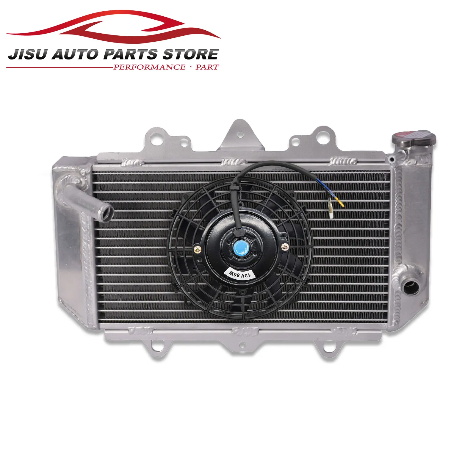 Aluminum Radiator + Fan For ATV Yamaha YFZ450 YFZ 450 2004-2013 2005 2006 2007 2008 2009 2010 2011 2012