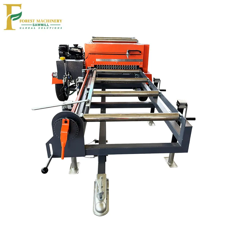Board Edger Machine Horizontal Automatic Log Band Saw Woodworking Portable Engine Powered Hydraulic Lumber Motor 18kW