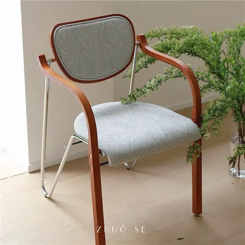 

TTFrench ретро обеденный стул из массива дерева, мягкая сумка, кресло