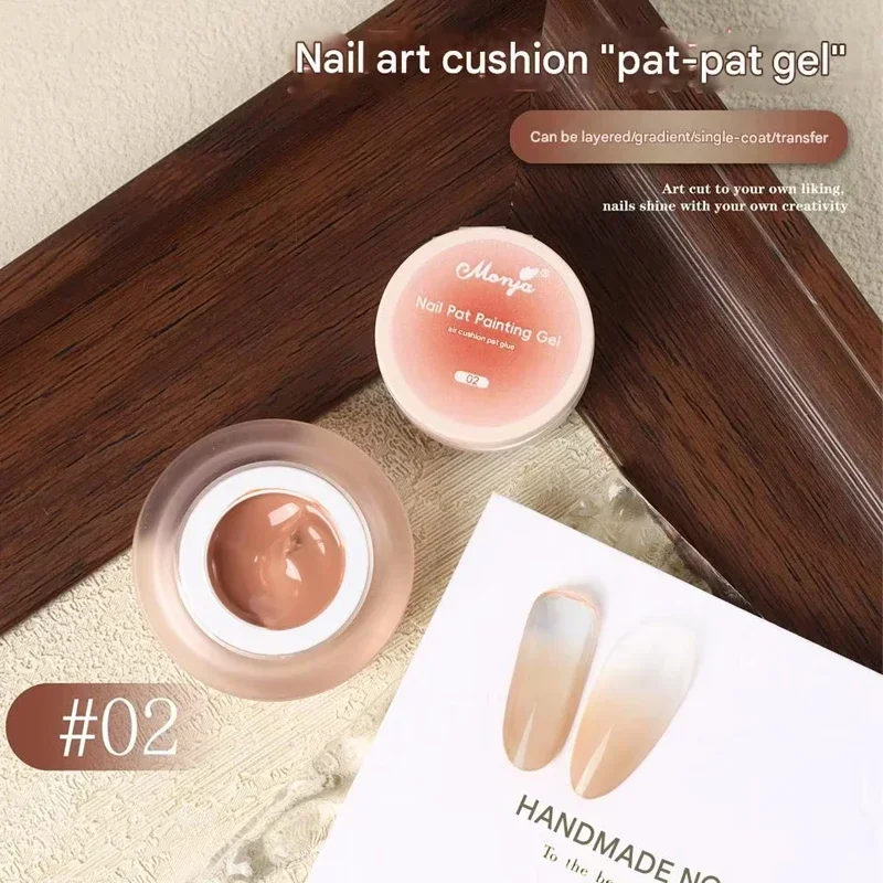 1 Dose Cushion Patting Gel Nagellack Ombre Schwarz Weiß Pat Pat Gel Nagellack Zeichenliner French Nail Cushion Gradient Gel – Detail 9