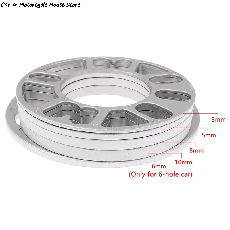 1PC 3mm 5mm 6mm 8mm 10mm Wheel Spacer Shims Plate Fit 4-5 Holes 6 Holes Available Automobile Wheel Hub Modification