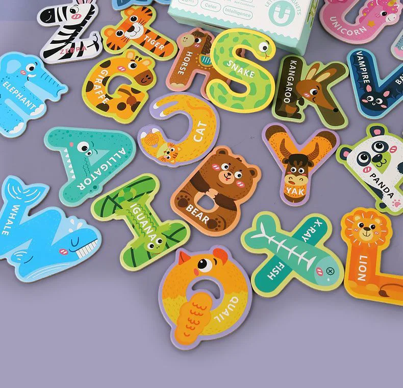 Große Buchstaben, magnetisch, Meerestiere, Alphabet, Spielzeug, Großbuchstaben, ABC, kognitive Puzzle-Magnete, Kühlschrank, niedlicher Kühlschrank, Kinder – Detail 11