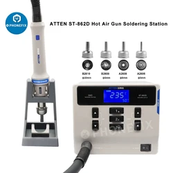 ATTEN ST-862D Hot Air Gun Desoldering Station with Temperature Control for Electronics CPU IC Repair Digital Soldering Station