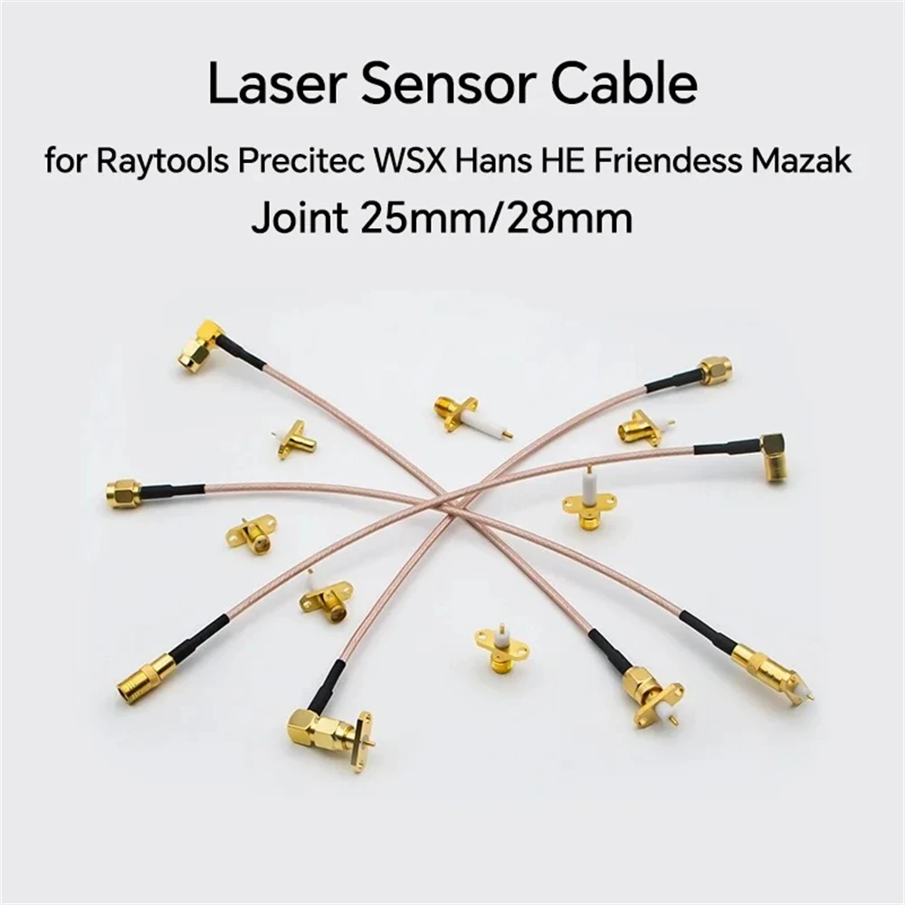 Praylee Fiber Laser Sensor Cable RF For Raytools Precitec WSX Hans HE Friendess Mazak Laser Cutting Machine Head