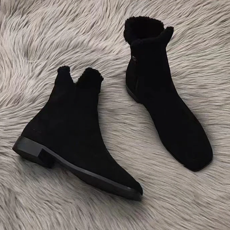 2026 New Fur Ankle Boots for Women Suede Warm Cotton Shoes Fashion Short Plush Winter Boots Cozy Dress Casual Woman Snow Botas - view 4