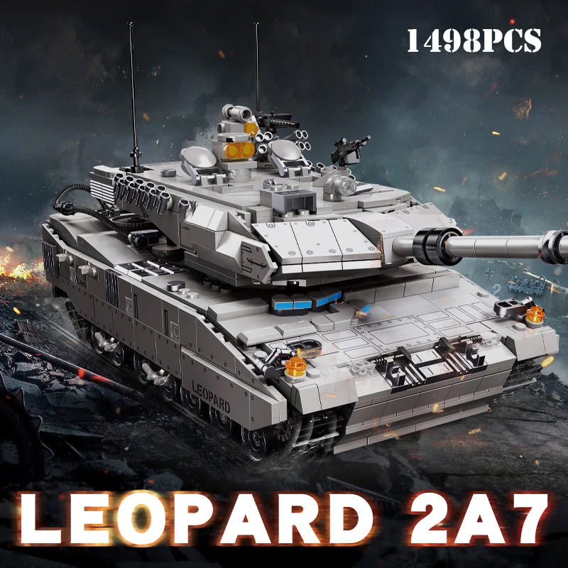 2A7 전차 블록 토이: MOC 군용 레오파드 2A7 메인 배틀 탱크를 통해 체험하는 진정한 전차 수집의 즐거움