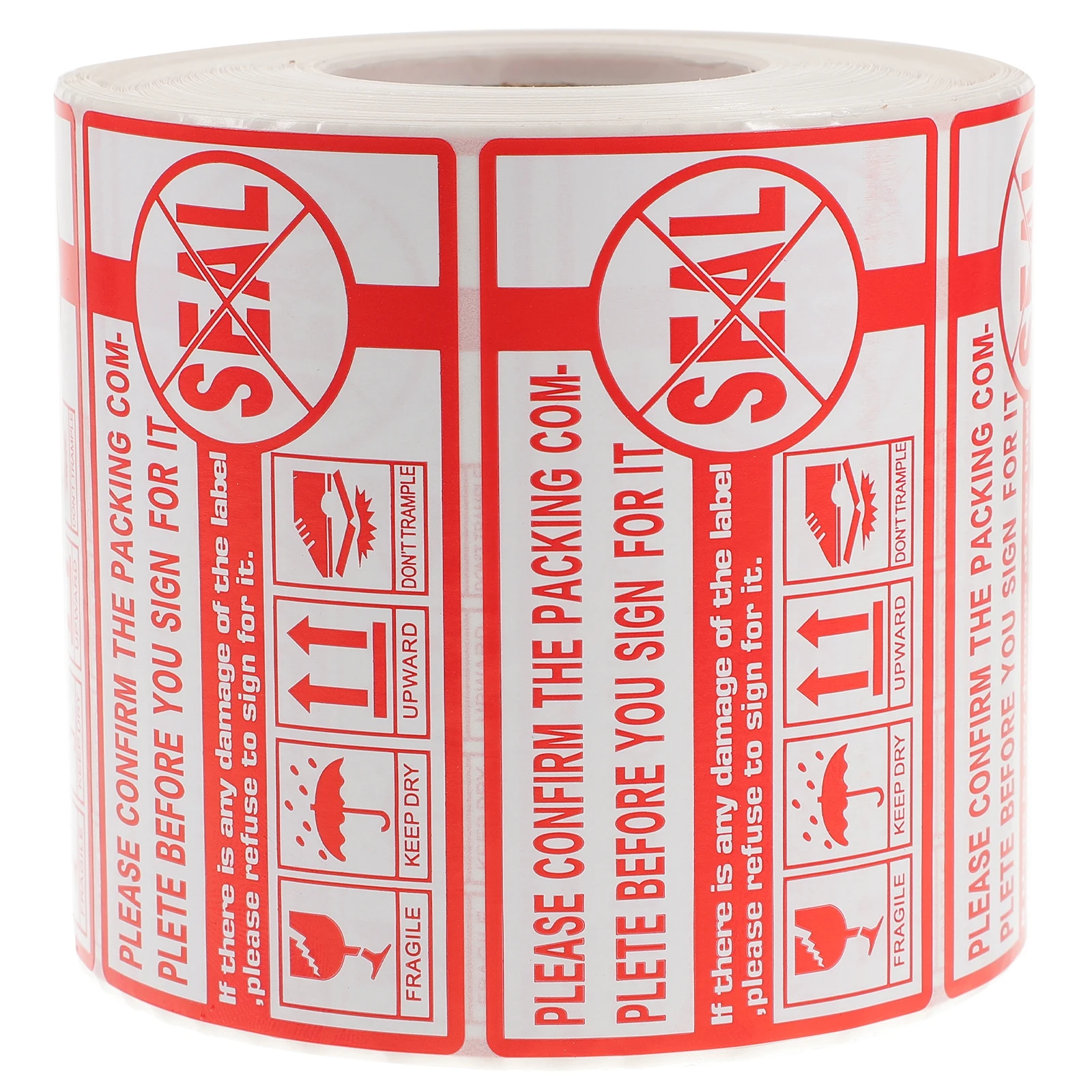 

Warning Labels 90x50mm Red White Adhesive Stickers Packaging Decals Folder Package Warning Stickers Bag Labels