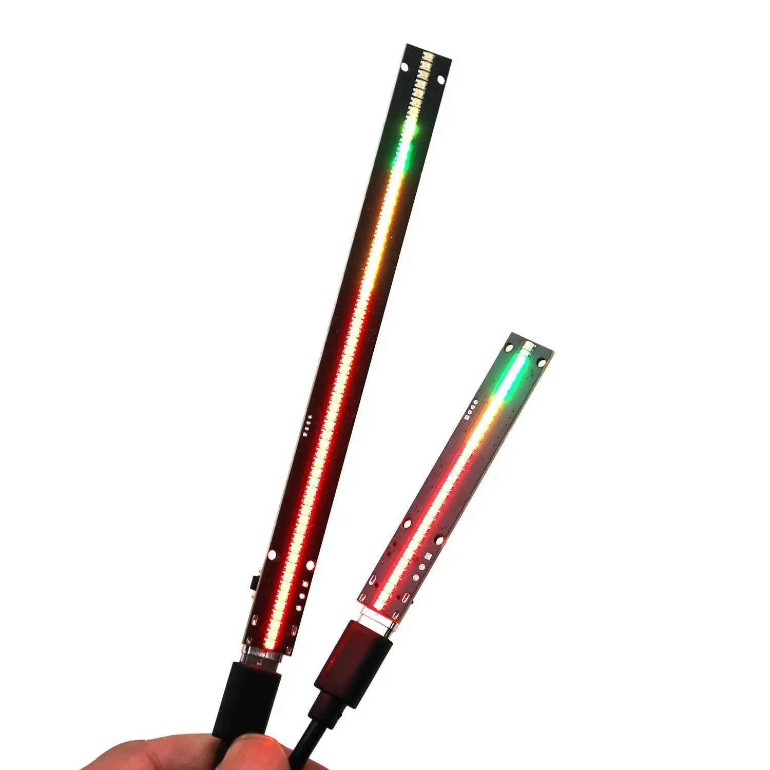 32/64 LED RGB Level Indicator Light Voice Control Music Spectrum Stereo Audio Sync Jumping Atmosphere Lamp USB CAR Decoration