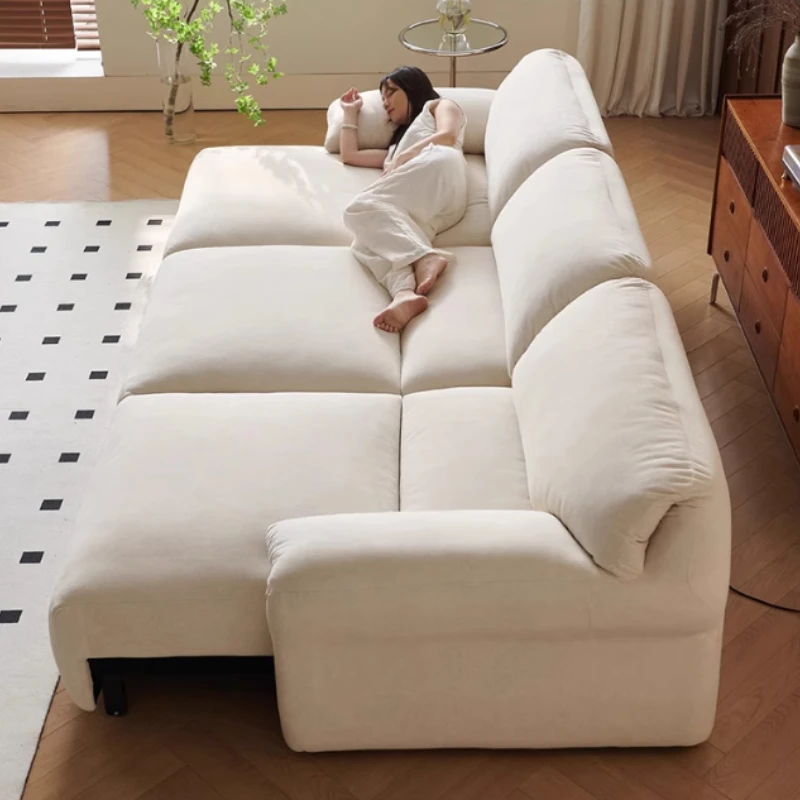 

Скандинавская кровать, диваны для гостиной, бежевая ткань, итальянская роскошь, складной двойной диван-шезлонг, муфты, канапе, салон, мебель для дома