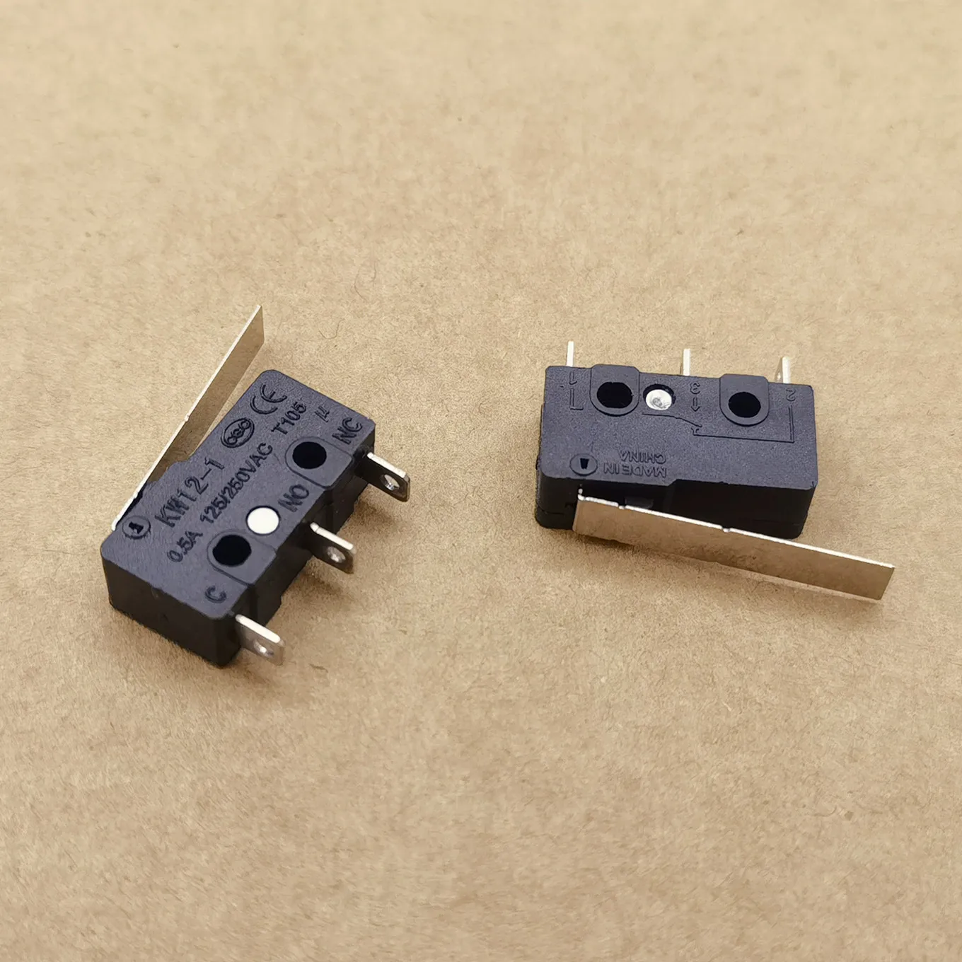 Original New 100% Ultra Sensitive Small Micro Switch KW12-1 With Handle 0.5A 125/250VAC T105 25T85