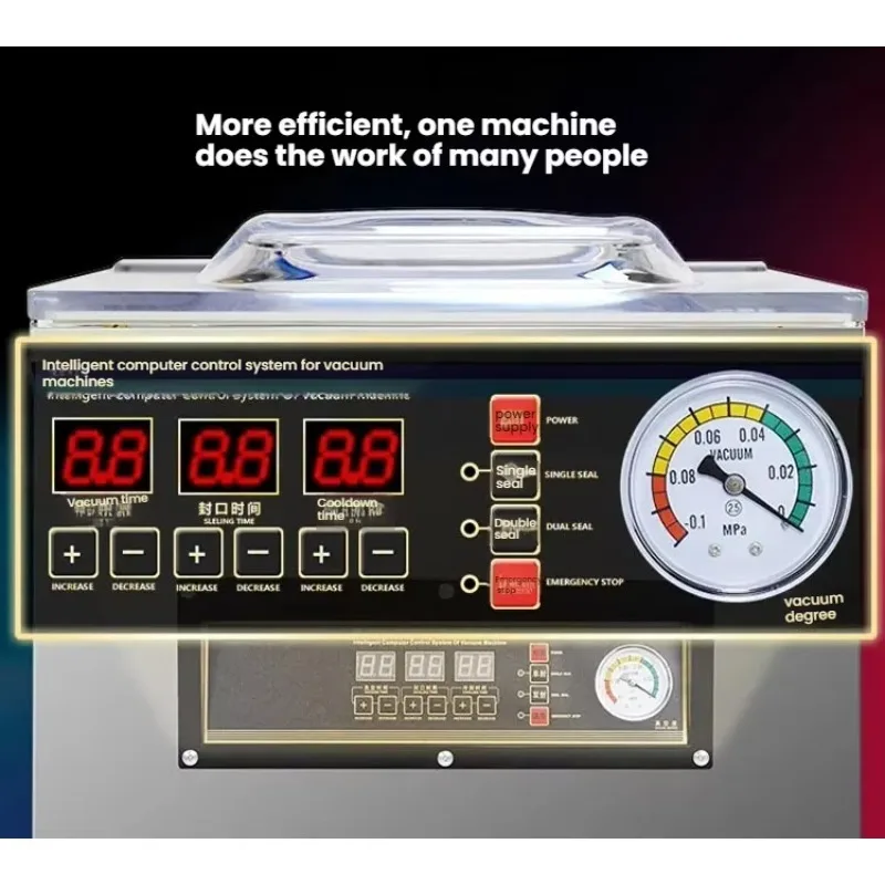 Programmable Automatic Food Vacuum Sealer with Digital Control for Fresh Cooked Food Preservation in Restaurant Central Kitchen