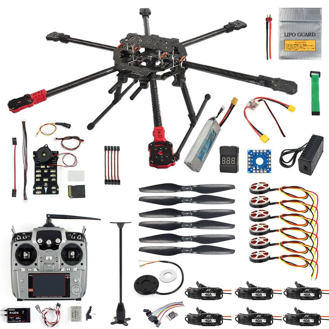 DIY Full Set Hexacopter GPS Drone ARF Aircraft Kit Tarot FY690S Frame 750KV Motor PIX 2.4.8 32 Bit Flight Controller