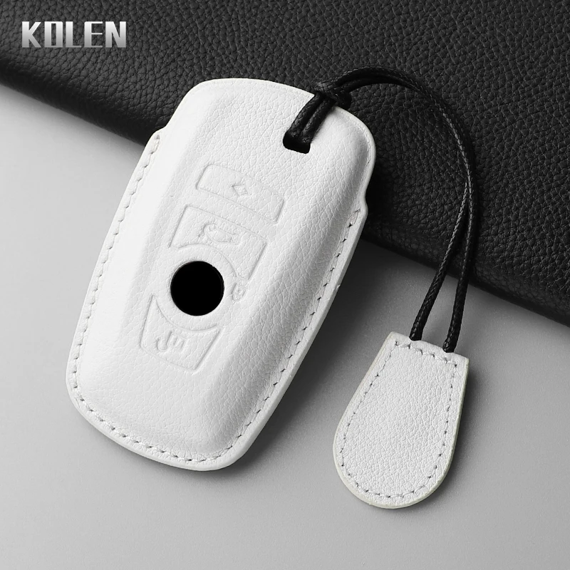 Leather Car Remote Key Case Cover Shell For BMW F10 F20 F30 F15 F16 F07 F01 F02 F25 F31 1 3 5 7 Series X1 X3 X4 X5 X6 Protector
