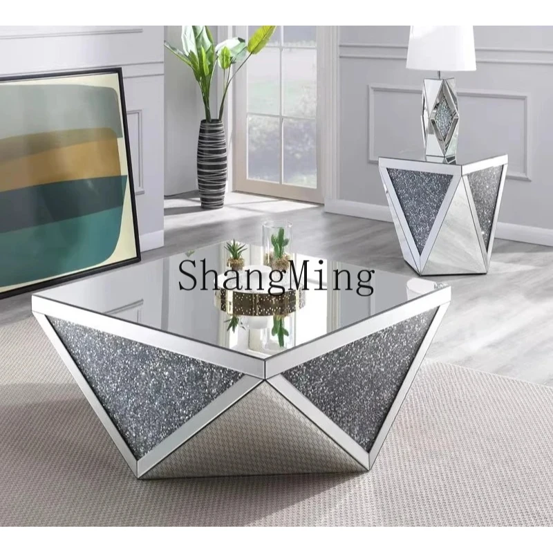 

SM fashion living room sofa edge few creative display stand mirror furniture light luxury corner few