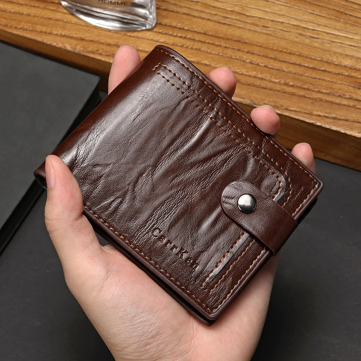 2025 Men's New Model, Zipper Wallet, Korean Version Retro, Multi-functional Long Model, Wallet Multi-card Position
