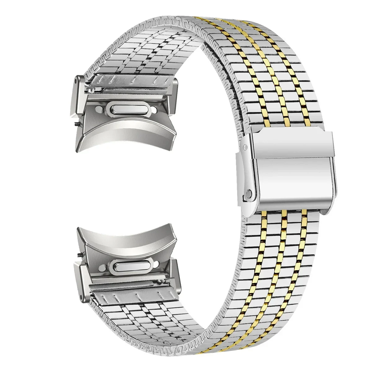 حزام من الفولاذ المقاوم للصدأ لساعة سامسونج جالاكسي 7 6 5 4 40 مللي متر 44 مللي متر 6 4 كلاسيكي 47 مللي متر 43 مللي متر سوار معدني بدون فجوات لفرقة 5Pro 45 مللي متر