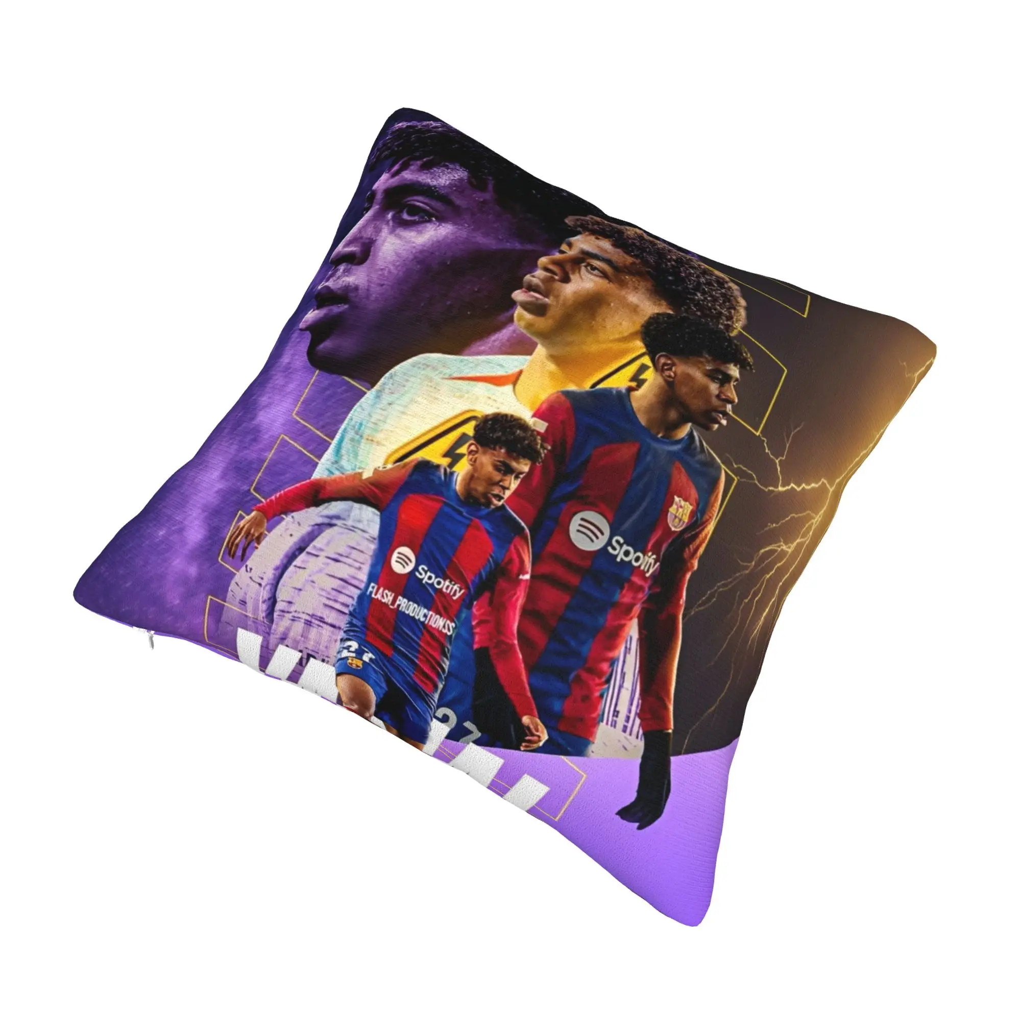 Decorative Pillow Covers Lamine Y-Yamal Merchandise Home  Football Star  Throw Pillow Case Cover Zipper Multi Size