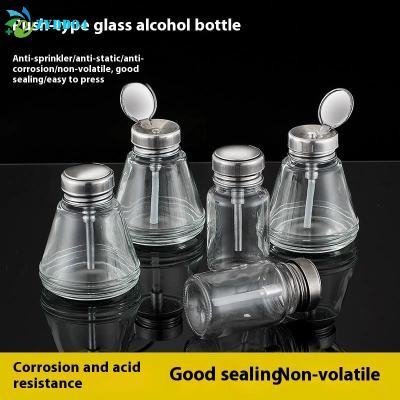 ● Nagel Lagerung Nachfüllbare Glas Flaschen Leere Flüssigkeit Presse Pumpe Dispenser Nail art Nagellack Entferner Reiniger Make-Up Maniküre Werkzeuge