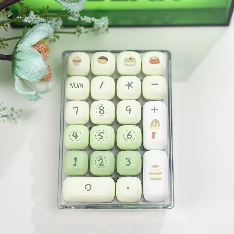 Dk21 Numeric Keypad Mechanical Keyboard Rgb Lighting Three Mode Wireless Office Finance Game Mini Keypad Calculator Moa Height