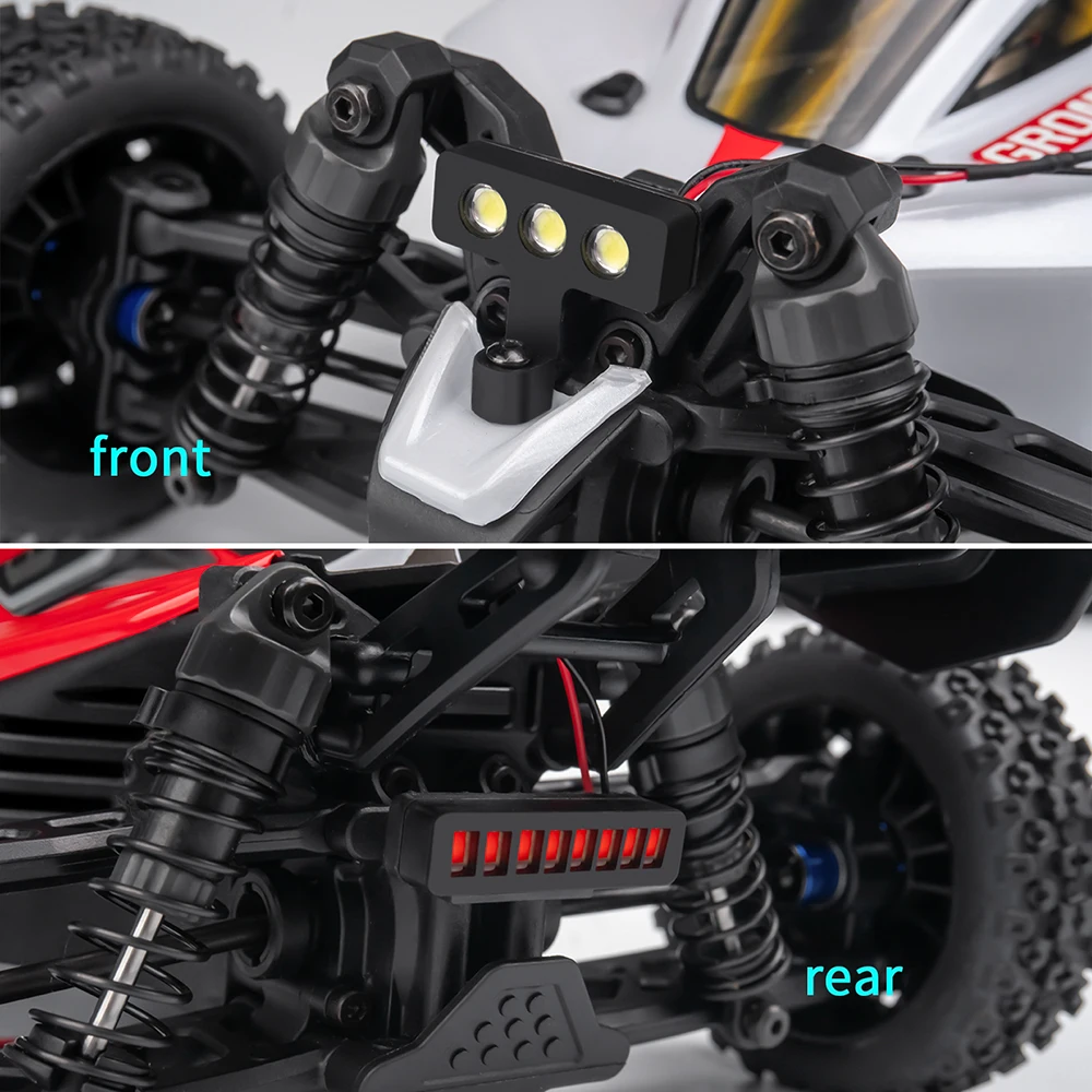 TRINOOD Vorder- und Rücklicht-Set, LED-Licht, Scheinwerfer, Rücklicht für 1/18 A-RRMA Typhon Grom, kleine Buggy-Teile – Detail 8
