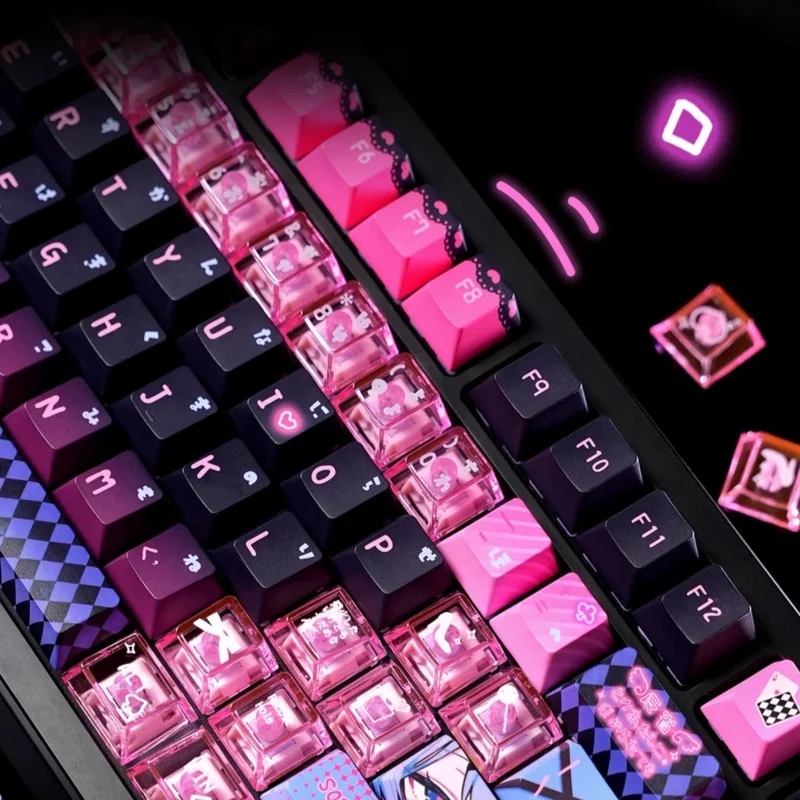 

Милые колпачки для клавиш «Красивая девушка», механическая клавиатура, аниме, игровой вишневый профиль, коллекционные подарки, колпачки для клавиш Pbt на заказ для перекрестной оси