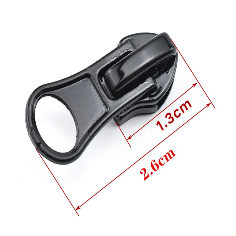 5pcs 5#  Waterproof Zipper Sliders Reverse Installation for Invisible Nylon Zip Bag Jacket Zip Head Pull DIY sewing